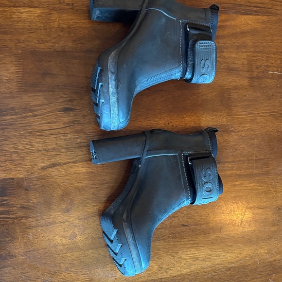 Sorel Medina Black Platform Rubber Waterproof Boots for Women - Picture 3 of 7